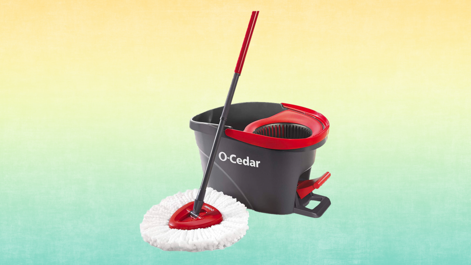 The O-Cedar EasyWring microfiber spin mop is our favorite traditional mop and it's on sale at Amazon this weekend.