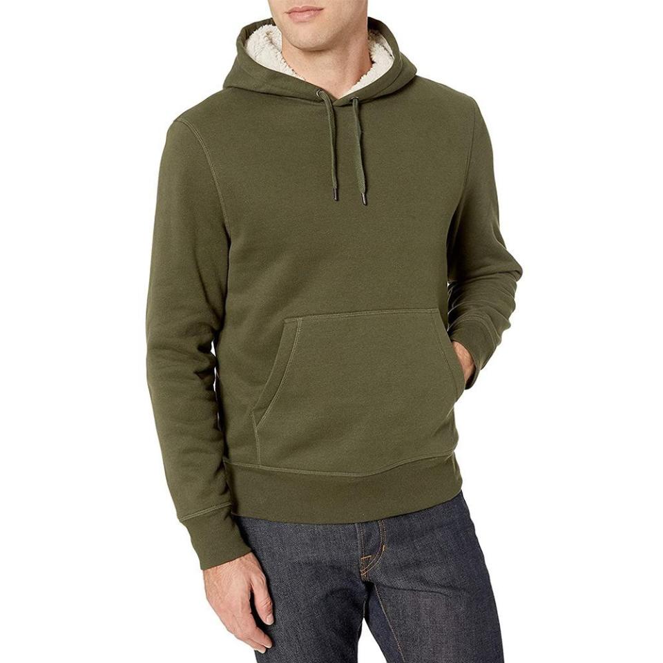 5) Men's Sherpa Lined Pullover Hoodie