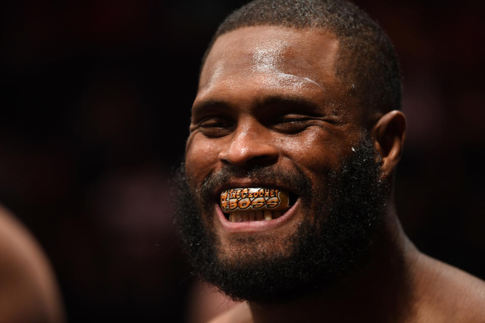 MINNEAPOLIS, MN - JUNE 29:  Maurice Greene prepares to enter the Octagon prior to facing Junior Albini of Brazil in their heavyweight bout during the UFC Fight Night event at the Target Center on June 29, 2019 in Minneapolis, Minnesota. (Photo by Josh Hedges/Zuffa LLC/Zuffa LLC via Getty Images)