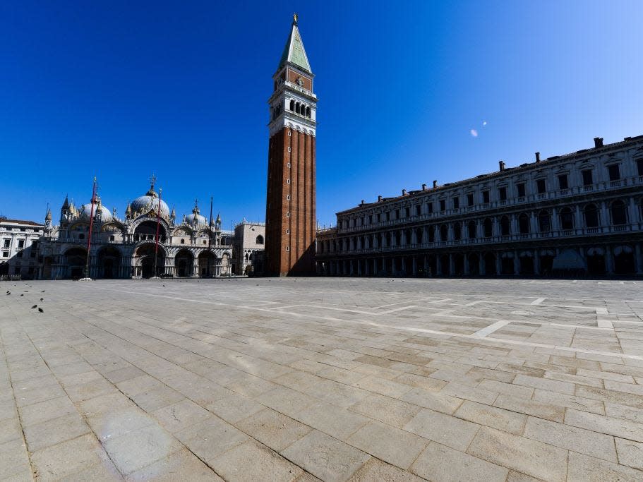 St Marks Square Venice lockdown coronavirus