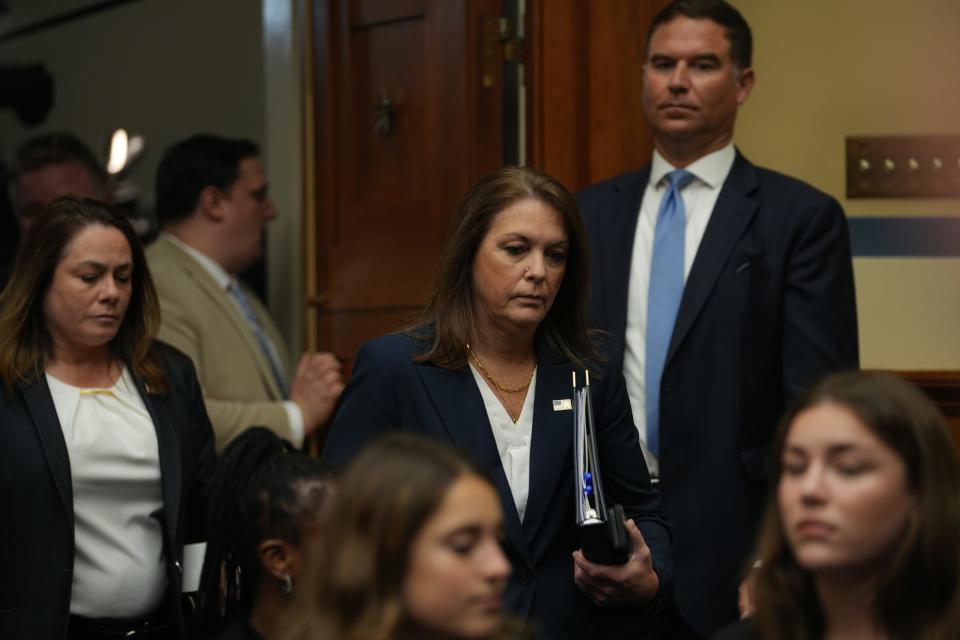 Kimberly Cheatle, director of the Secret Service, arrives to testify in front of the House Committee on Oversight and Accountability on July 22, 2024.