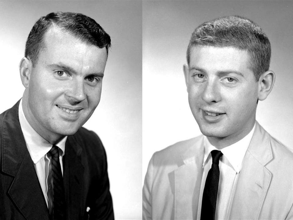 Charles Osgood and Ted Koppel started at ABC News the very same week back in June 1963.  / Credit: CBS News