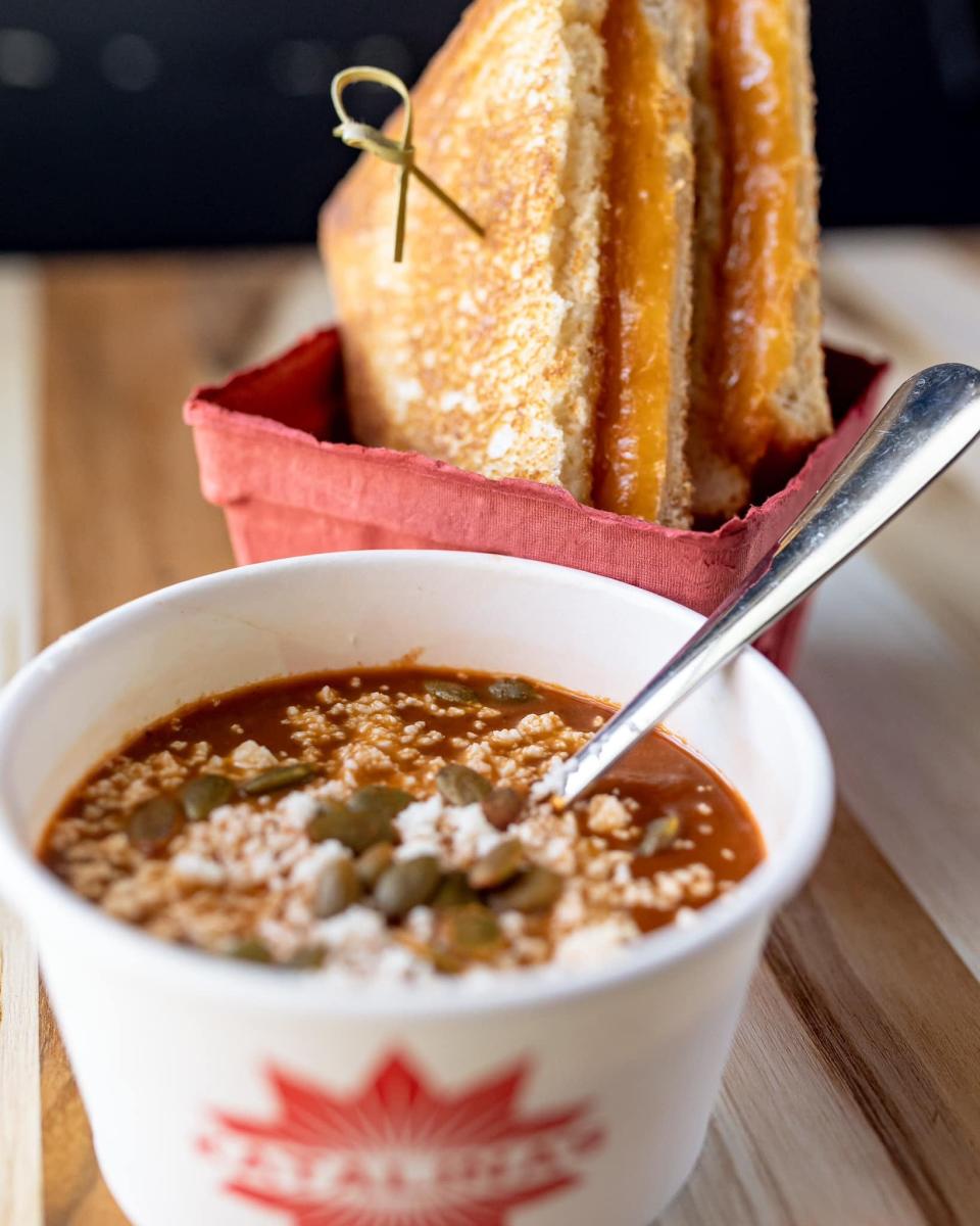 Katalina’s grilled cheese and Holy Tomole Soup can be ordered as a combo.