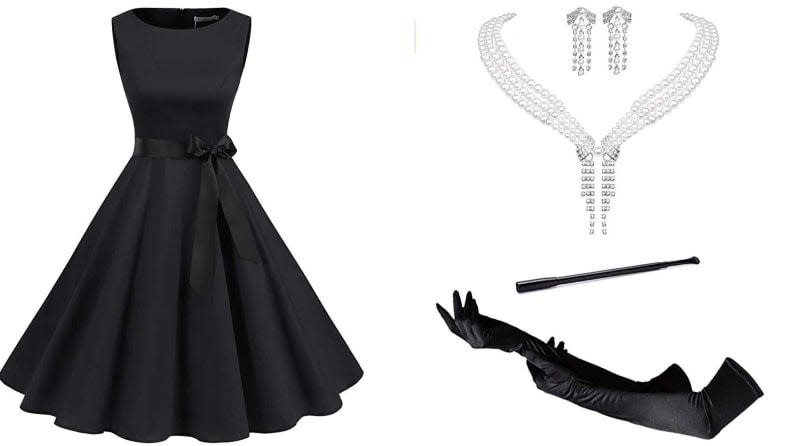 This Holly Golightly look is so cute and easy to assemble, you'll never want to take it off.