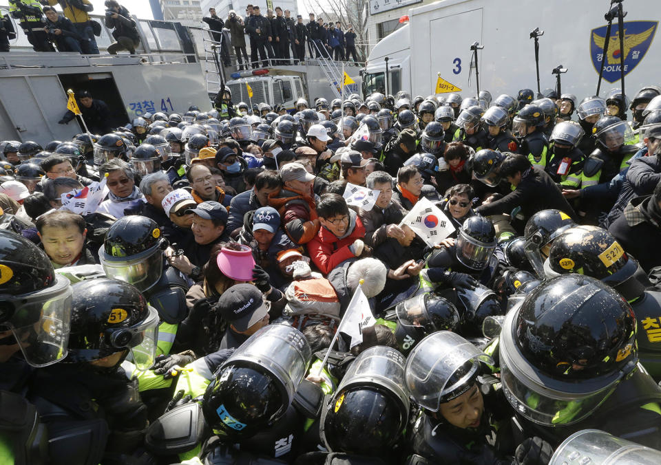 Protests over impeached South Korean president