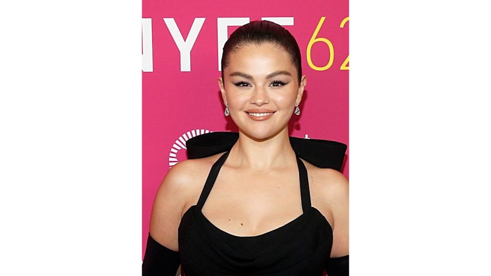 Selena Gomez attends the Emilia Pérez premiere during the 62nd New York Film Festiva