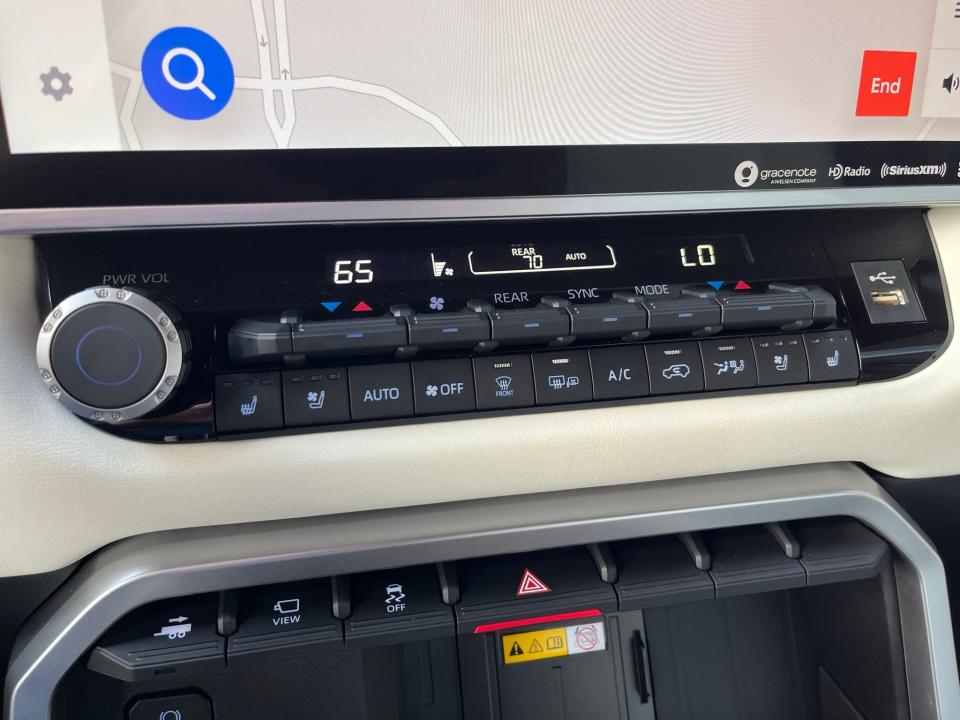 Easy to use climate controls in the 2023 Toyota Sequoia SUV.