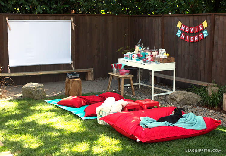 14. Make a movie night al fresco