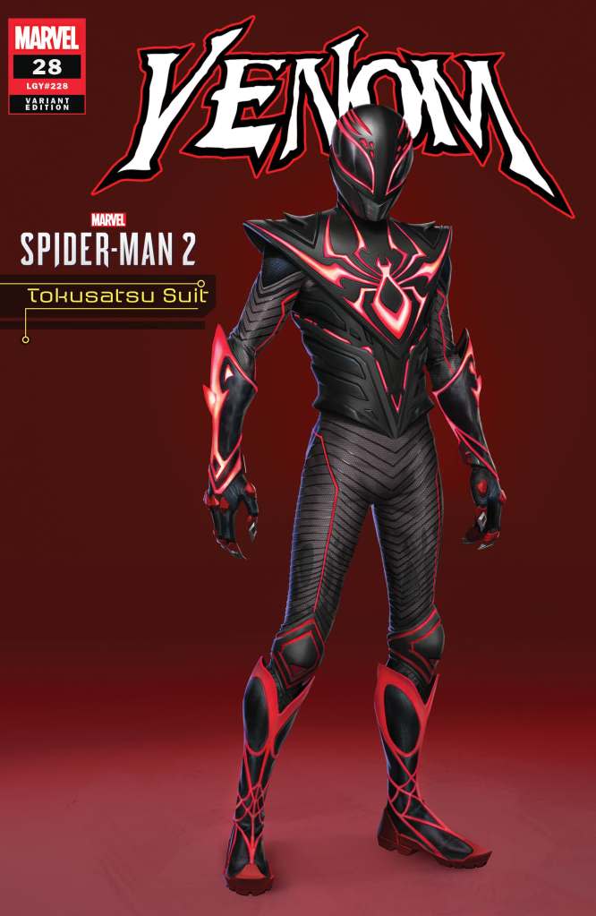 <strong>VENOM #28</strong> Tokusatsu Suit Marvel’s Spider-Man 2 Variant Cover by Julia Blattman