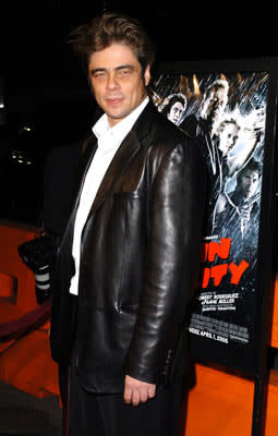 Benicio Del Toro at the Westwood premiere of Dimension Films' Sin City