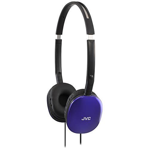 <p><strong>JVC</strong></p><p>amazon.com</p><p><strong>$12.95</strong></p><p><a href="https://www.amazon.com/dp/B004HIN97M?tag=syn-yahoo-20&ascsubtag=%5Bartid%7C10070.g.3239%5Bsrc%7Cyahoo-us" rel="nofollow noopener" target="_blank" data-ylk="slk:Shop Now" class="link ">Shop Now</a></p><p>This pair comes with soft earpads and a headphone jack, meaning she can easily connect them to the plane's monitor. "I'm amazed how good such an inexpensive headset could sound," one person wrote on Amazon. </p>