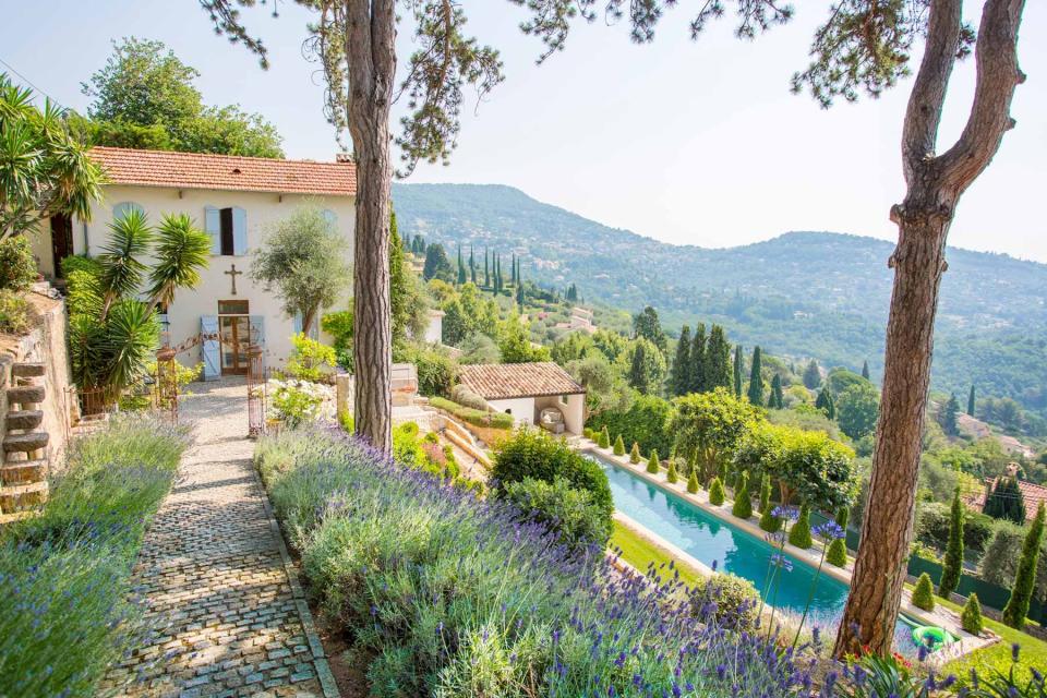 View of the pool at Villa Marchand, in France