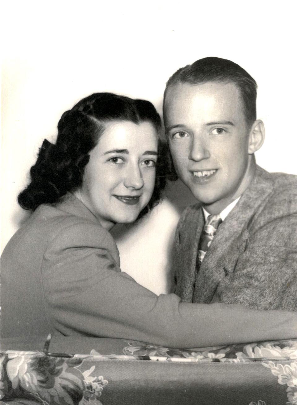 Willadean and Bill Brock when they were married Sept.18, 1948.