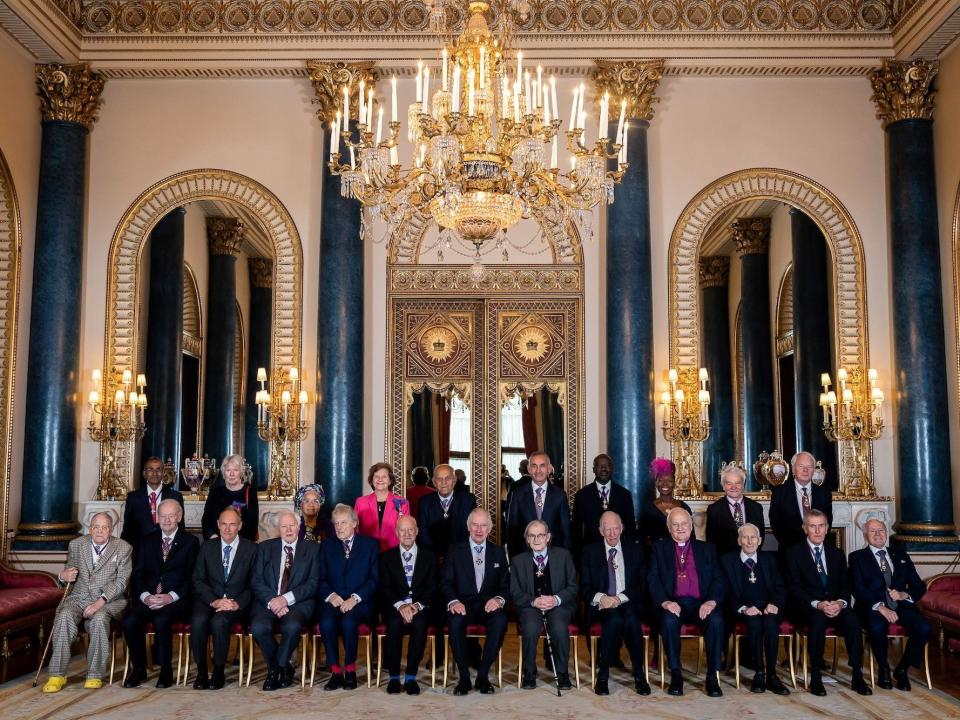 King Charles at a luncheon for Members of the Order of Merit at Buckingham Palace on November 24, 2022.