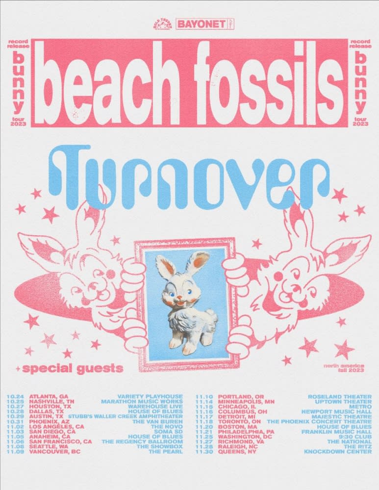 Beach Fossils 2023 tour Bunny 2024 tickets