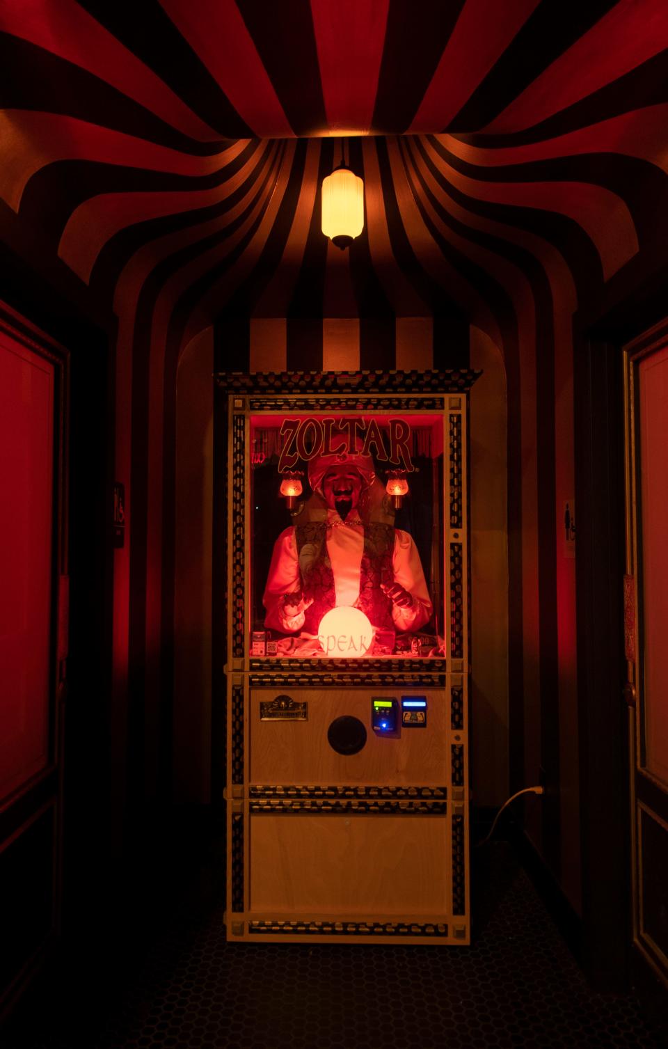 A Zoltar fortune-telling machine at the East Nashville bar Tiger Bar, Friday, Sept. 1, 2023.