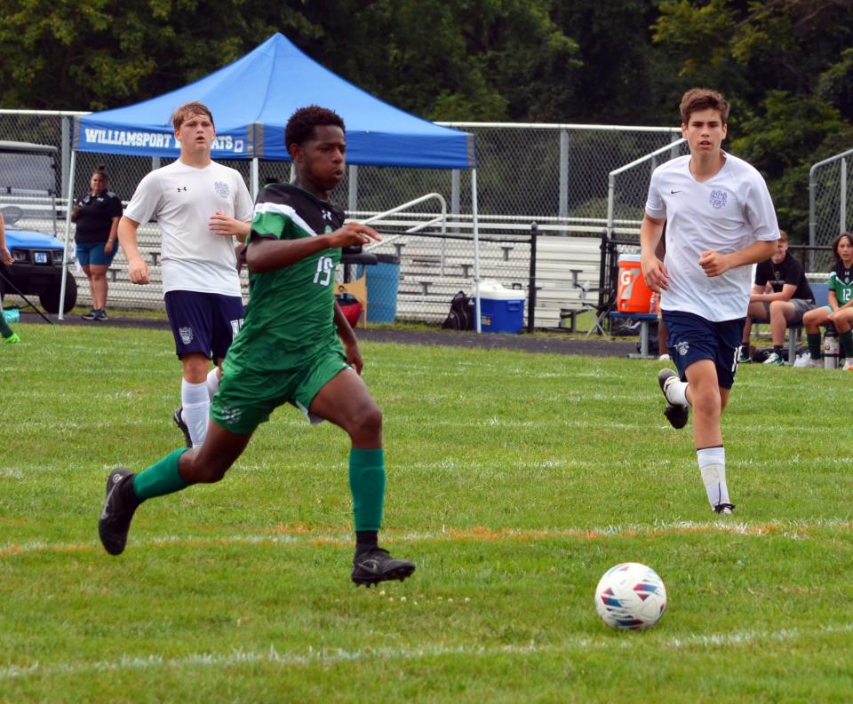South Hagerstown's Seth Seaward scored two goals in a 7-1 win over Catoctin at Williamsport's Stan Stouffer Showcase on Sept. 10, 2022.