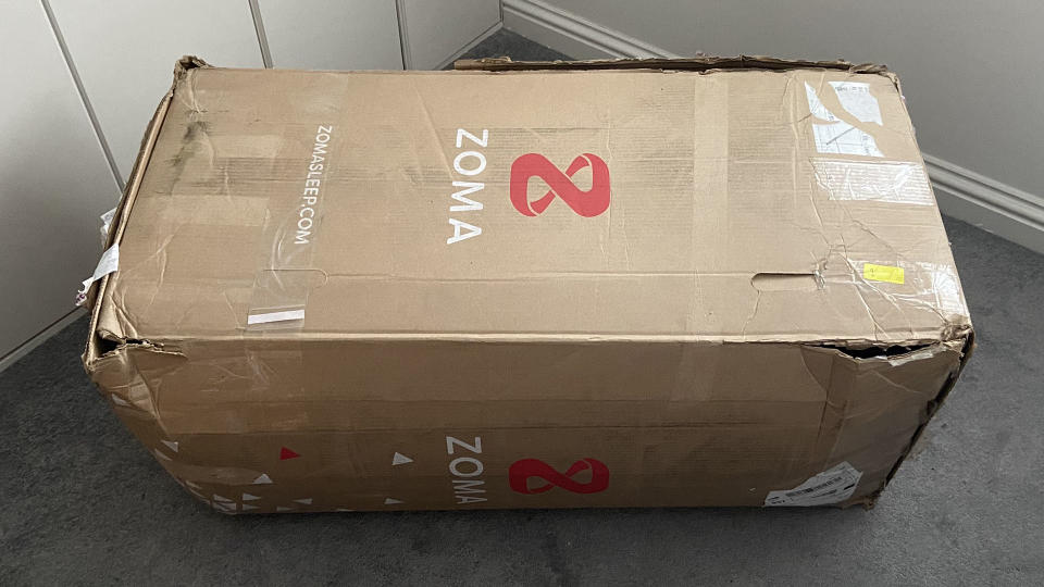 Zoma Boost mattress in its box