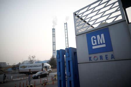 The logo of GM Korea is seen at its Bupyeong plant in Incheon, South Korea March 12, 2018. REUTERS/Kim Hong-Ji/Files