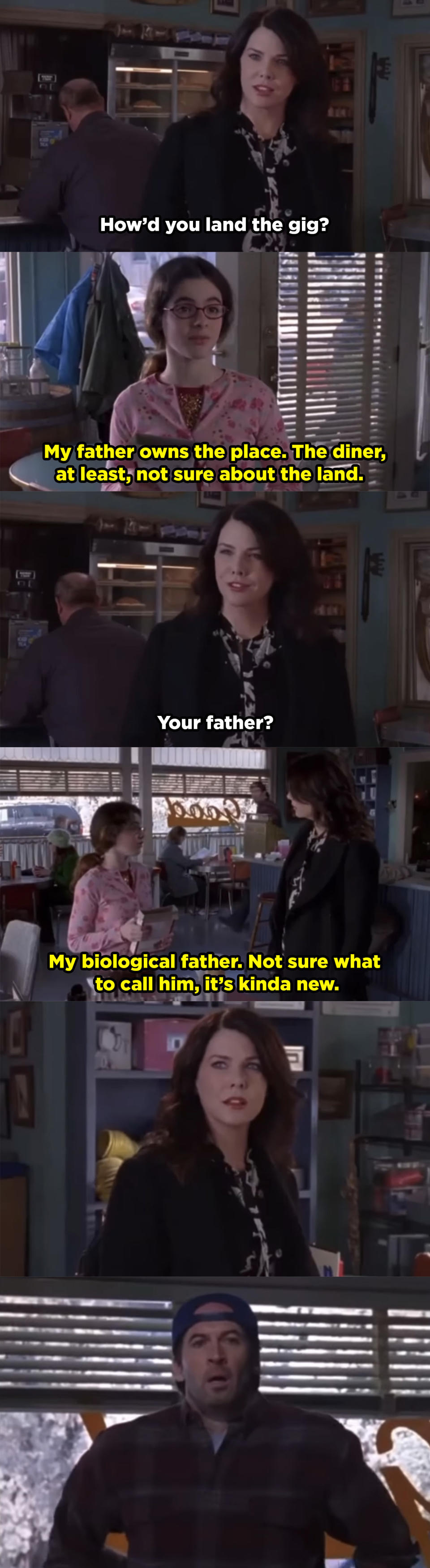 Screen shots from "Gilmore Girls"