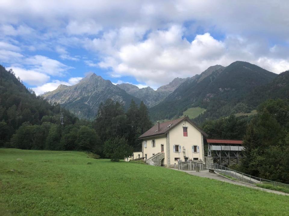 Father Moses snaps a photo of the Swiss Alps along his journey.