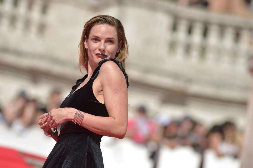 Rebecca Ferguson at the "Mission: Impossible 7" premiere in Rome, Italy.