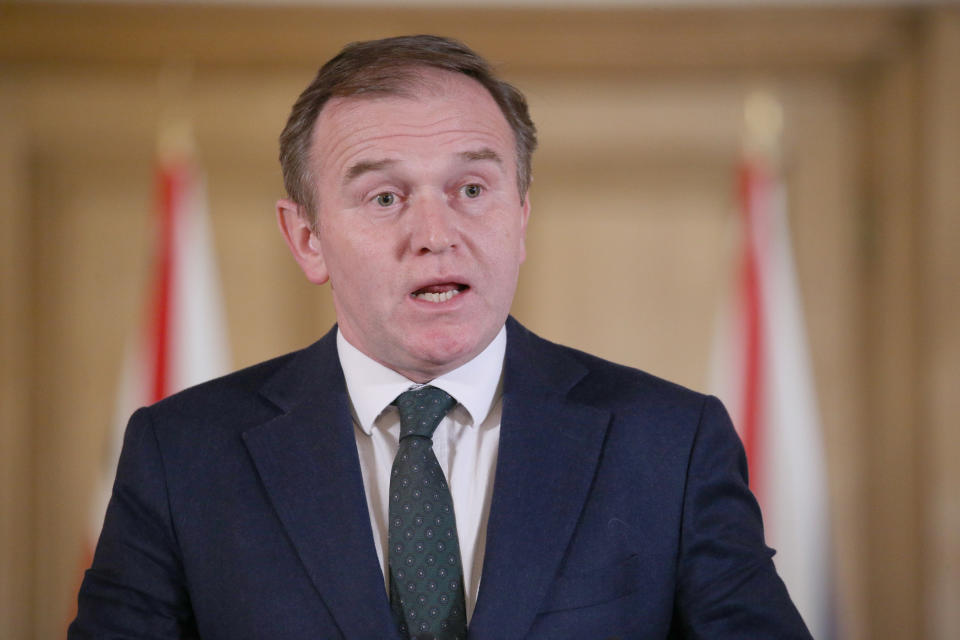 Environment Secretary George Eustice during the press conference at Downing Street, London giving the latest updated on the Coronavirus pandemic.