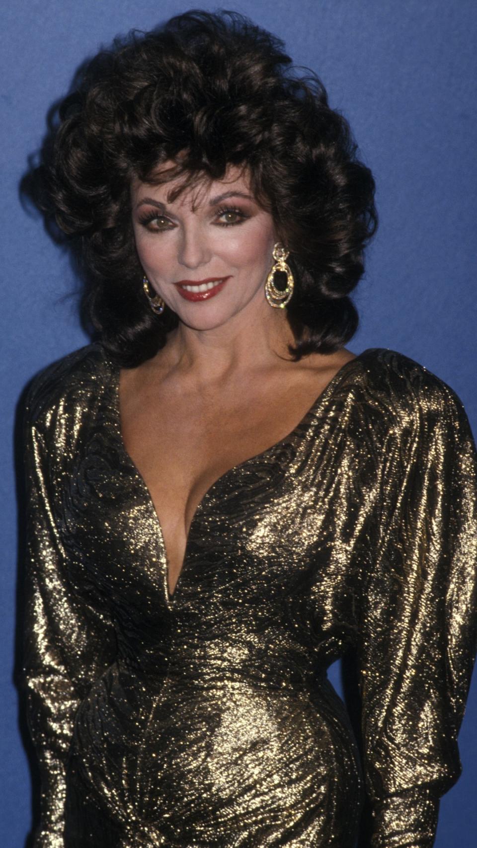 Joan Collins at the 1986 Emmy Awards