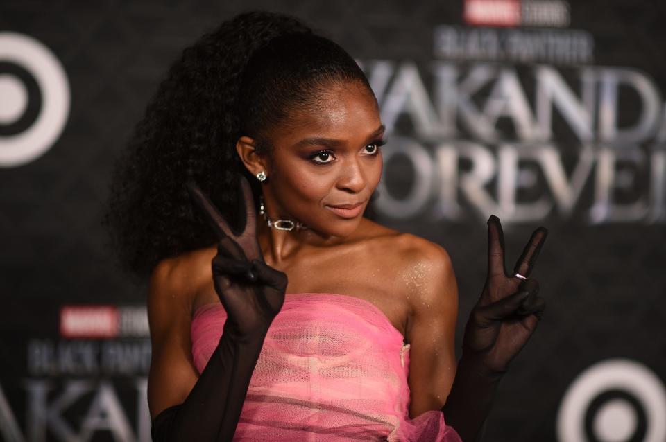 Dominique Thorne attended the world premiere of "Black Panther: Wakanda Forever" less than a week before filming wrapped on her Disney+ show "Ironheart."