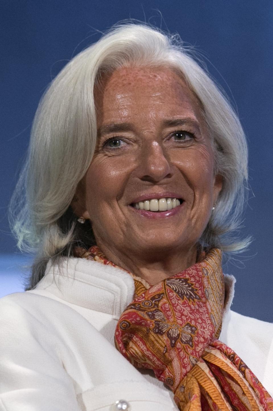 Managing Director of the International Monetary Fund, Christine Lagarde, listens during the Clinton Global Initiative 2013 in New York