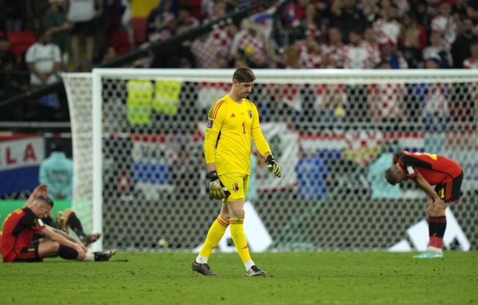 Belgium's goalkeeper Thibaut Courtois,