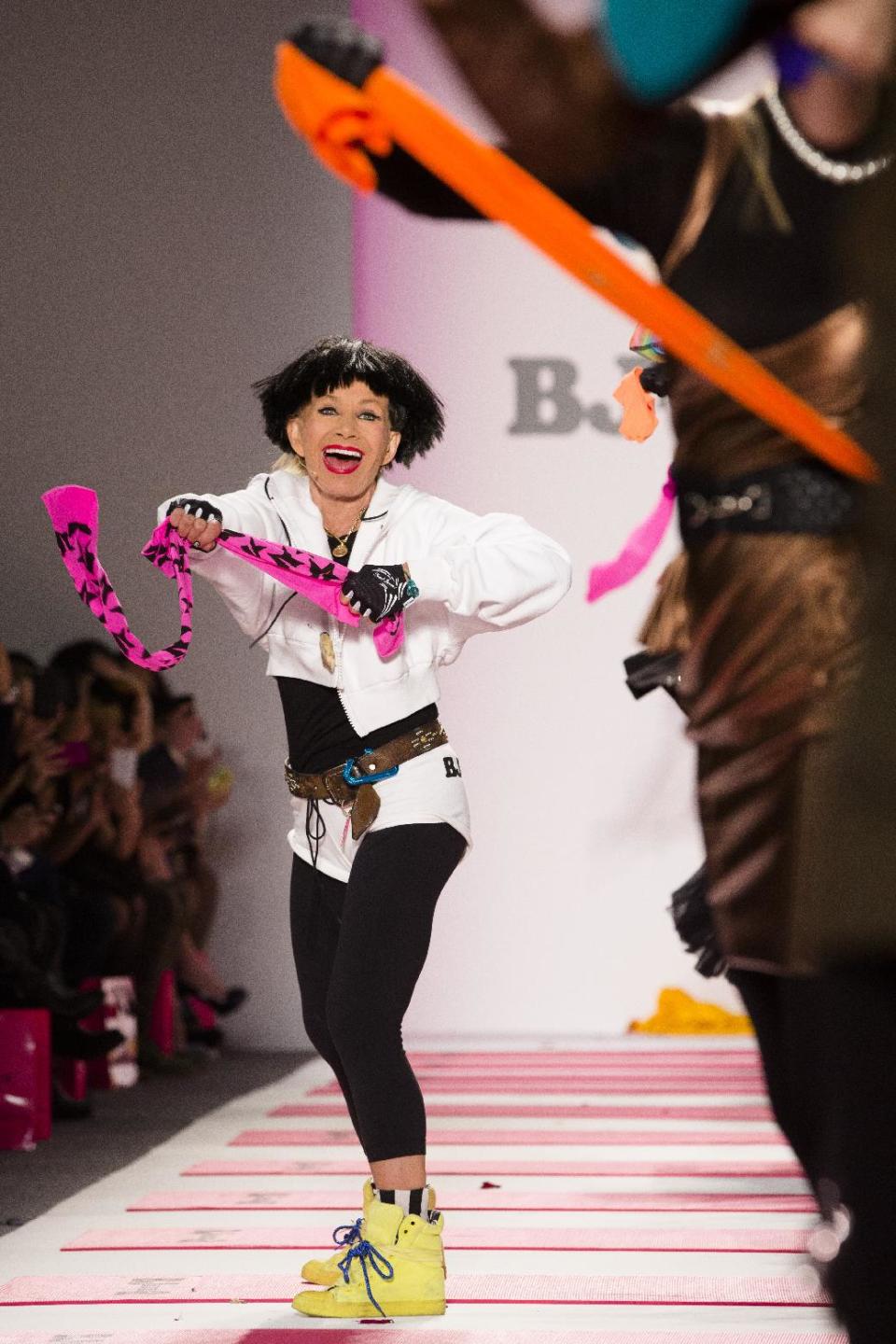 The Betsey Johnson Fall 2013 collection is modeled during Fashion Week in New York, Monday, Feb. 11, 2013. (AP Photo/John Minchillo)