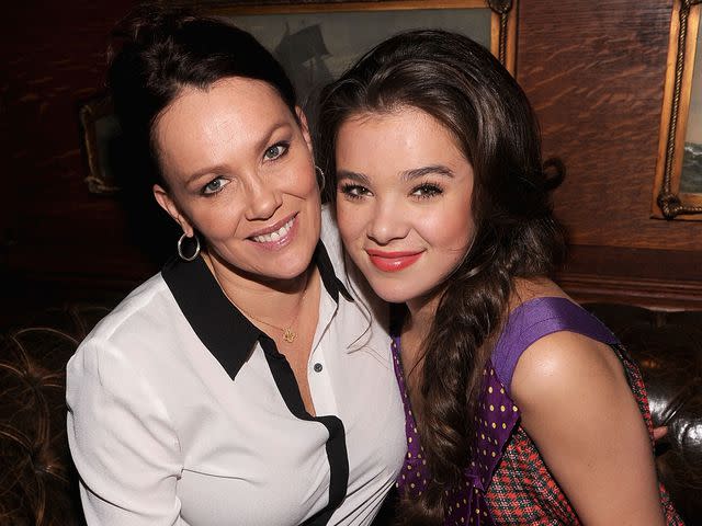 <p>Jamie McCarthy/Getty</p> Hailee Steinfeld and her mother Cheri Steinfeld attend the Marc Jacobs Spring 2013 Mercedes-Benz Fashion Week After Party on September 10, 2012 in New York City.