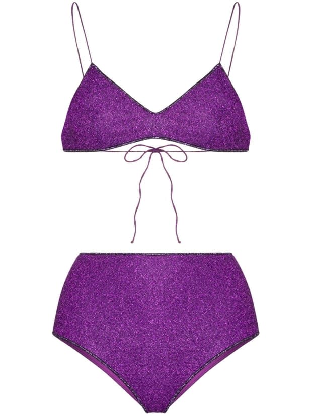<p>Oséree Lumiere High-Waisted Bikini Set, $214, <a href="https://rstyle.me/+W4yirPaNdBdbtil-daYizw" rel="nofollow noopener" target="_blank" data-ylk="slk:available here;elm:context_link;itc:0;sec:content-canvas" class="link ">available here</a>. </p>