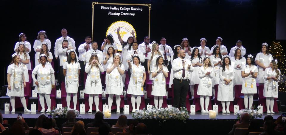 The Victor Valley College School of Nursing celebrated 36 graduates during a Pinning and Candlelight Ceremony on Thursday, Dec. 14, 2023 in Victorville.