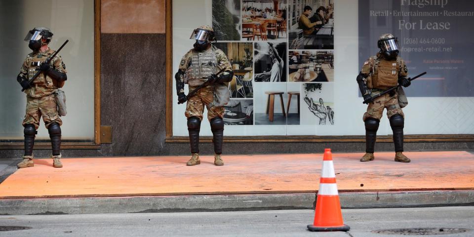 national guard at Seattle may george floyd protests