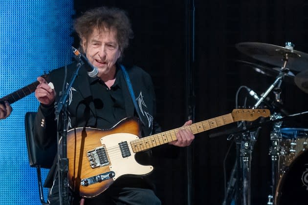 Bob Dylan performs as a surprise guest during Farm Aid at Ruoff Home Mortgage Music Center on September 23, 2023 in Noblesville, Indiana.  - Credit: Gary Miller/Getty Images