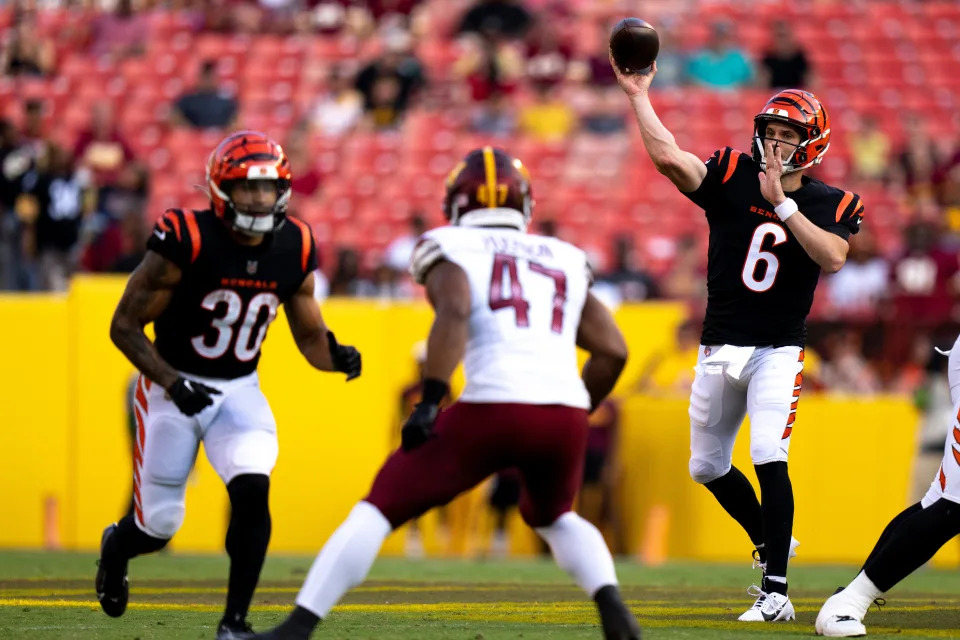 Browning makes a case to back up Burrow with his play in the Bengals'  preseason finale at Washington - WTOP News