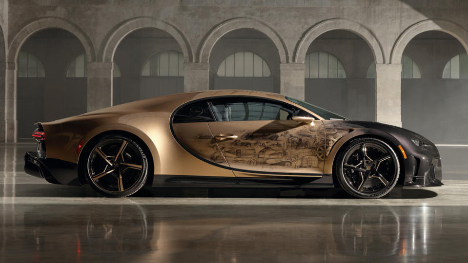 The one-off Bugatti Chiron Super Sport “Golden Era” hypercar.