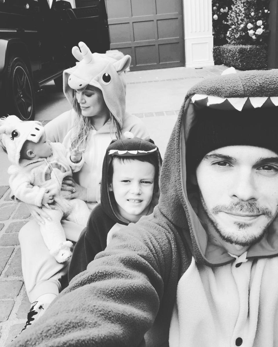 <p>It's girls against boys! Or should we say unicorns against dinosaurs? In May 2019, Duff and Banks dressed as unicorns, while Luca and Koma donned dinosaur onesies. </p> <p>"2 🦖’s + 2 🦄’s = 🌪," Duff <a href="https://www.instagram.com/p/Bx_enZJDdkv/" rel="nofollow noopener" target="_blank" data-ylk="slk:captioned the family photo;elm:context_link;itc:0;sec:content-canvas" class="link ">captioned the family photo</a>. </p>