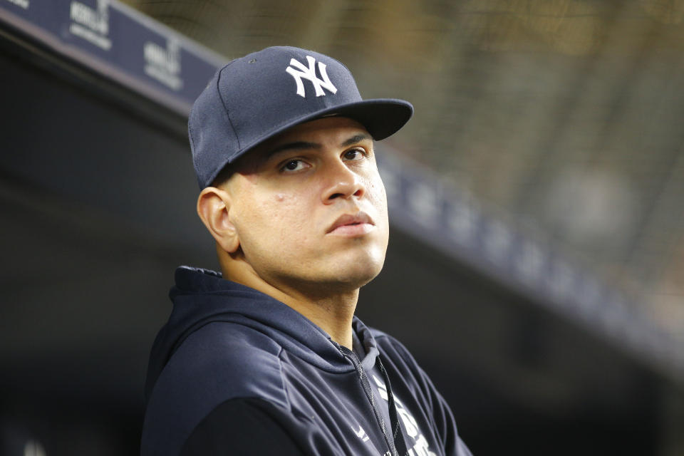 The Yankees announced Tuesday that relief pitcher Dellin Betances has an Achilles injury. (Andy Marlin-USA TODAY Sports)