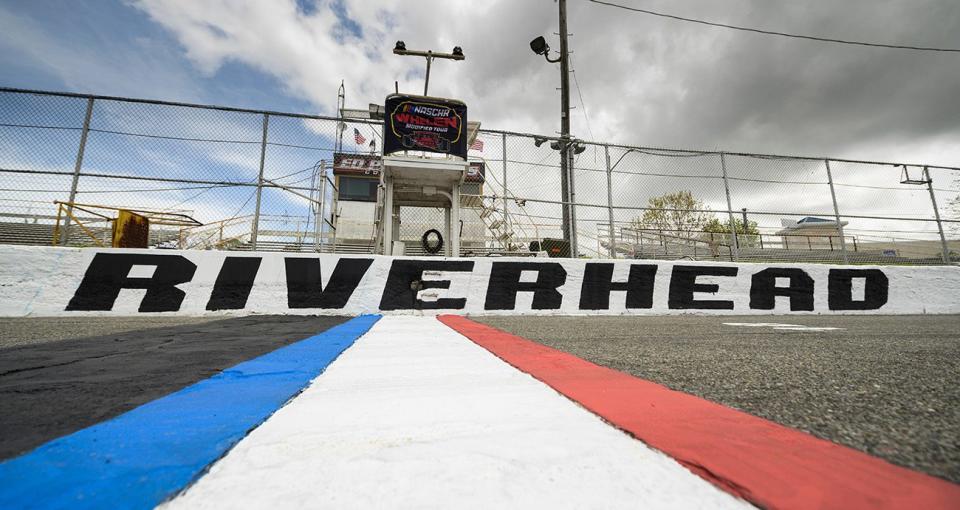 Riverhead Raceway signage during the Miller Lite 200 for the Whelen Modified Tour at Riverhead Raceway on May 14, 2022 in Riverhead, New York. (Mike Lawrence/NASCAR)