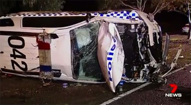 The police car. Source: 7News