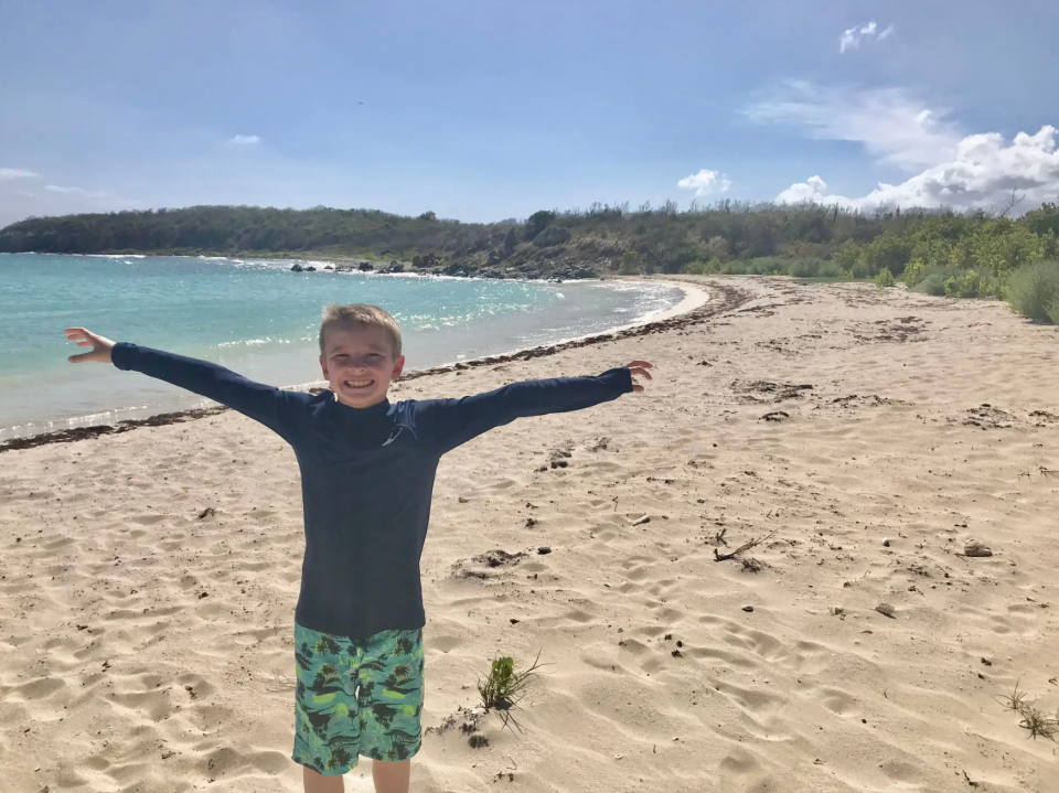 Der Sohn der Autorin konnte nach vielen Dramen endlich Puerto Rico und die Insel Vieques genießen. - Copyright: Jane Ridley