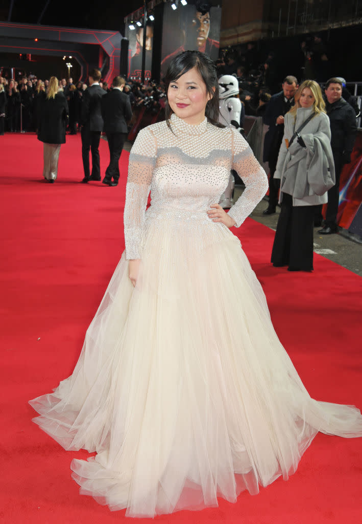 Kelly Marie Tran attends the European premiere of "Star Wars: The Last Jedi" at Royal Albert Hall on Dec. 12, 2017, in London. (Photo: David M. Benett/Dave Benett/WireImage) 