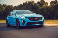 <p>Fans of the outgoing <a href="https://www.caranddriver.com/cadillac/cts-v" rel="nofollow noopener" target="_blank" data-ylk="slk:Cadillac CTS-V;elm:context_link;itc:0;sec:content-canvas" class="link ">Cadillac CTS-V</a> take note: The CT5-V Blackwing is the rightful successor to that performance powerhouse, even though it's wearing a different name. The new car is powered by the same supercharged V-8 engine, but its updated styling and new interior are what Cadillac is pinning its high-performance hopes on. The Blackwing is well equipped to take on rivals such as the <a href="https://www.caranddriver.com/alfa-romeo/giulia-quadrifoglio" rel="nofollow noopener" target="_blank" data-ylk="slk:Alfa Romeo Giulia Quadrifoglio;elm:context_link;itc:0;sec:content-canvas" class="link ">Alfa Romeo Giulia Quadrifoglio</a>, the <a href="https://www.caranddriver.com/bmw/m3" rel="nofollow noopener" target="_blank" data-ylk="slk:BMW M3;elm:context_link;itc:0;sec:content-canvas" class="link ">BMW M3</a>, and the <a href="https://www.caranddriver.com/mercedes-amg/c63" rel="nofollow noopener" target="_blank" data-ylk="slk:Mercedes-AMG C63;elm:context_link;itc:0;sec:content-canvas" class="link ">Mercedes-AMG C63</a>. To win against these world-beating sports sedans the CT5-V Blackwing provides more than just horsepower; it also delivers brilliant ride and handling to accompany its brutal acceleration. The CT5-V Blackwing definitely lives up to the hype and roars to the top of this segment of hot four-doors, <a href="https://www.caranddriver.com/features/a38260594/10best-2022-cadillac-ct5-v-blackwing/" rel="nofollow noopener" target="_blank" data-ylk="slk:claiming a 10Best title;elm:context_link;itc:0;sec:content-canvas" class="link ">claiming a 10Best title</a> and an <a href="https://www.caranddriver.com/features/a38873223/2022-editors-choice/" rel="nofollow noopener" target="_blank" data-ylk="slk:Editors' Choice nod;elm:context_link;itc:0;sec:content-canvas" class="link ">Editors' Choice nod </a>on its way up.</p><p><a class="link " href="https://www.caranddriver.com/cadillac/ct5-v-blackwing" rel="nofollow noopener" target="_blank" data-ylk="slk:Review, Pricing, and Specs;elm:context_link;itc:0;sec:content-canvas">Review, Pricing, and Specs</a></p>