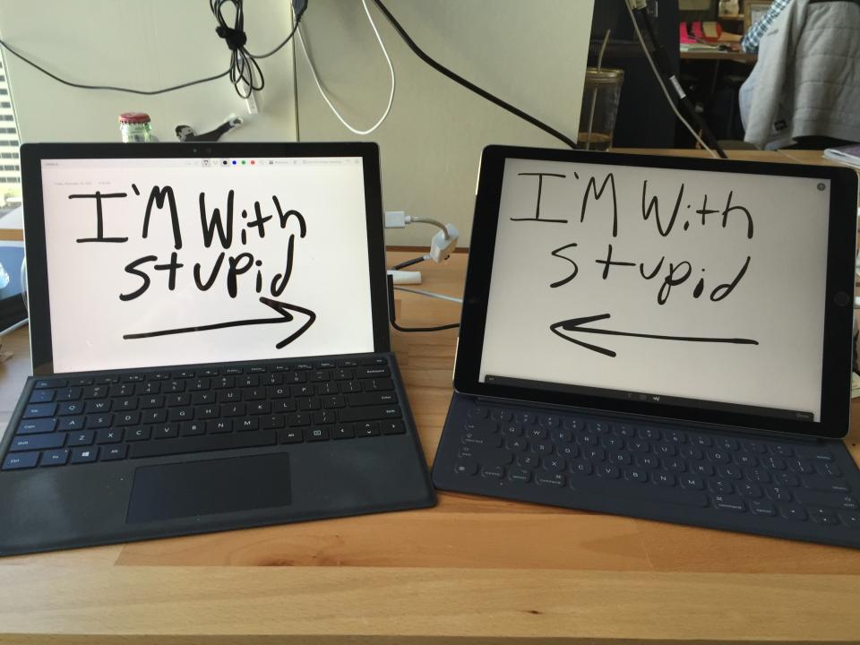 ipad pro surface pro 4