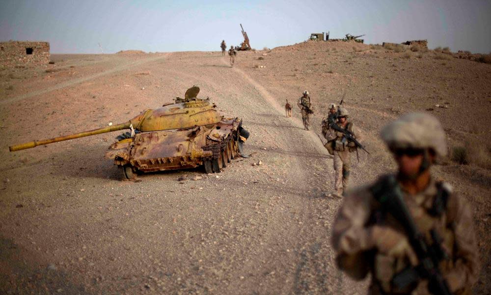 US troops pictured on patrol in Afghanistan in 2011.