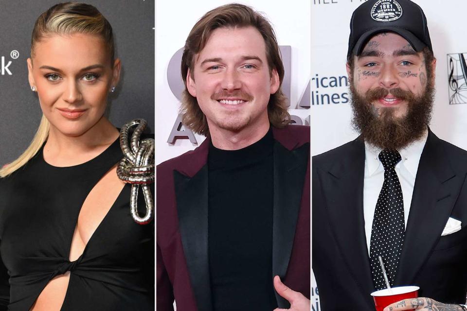 <p>ANGELA WEISS/AFP via Getty, Taylor Hill/FilmMagic, John Lamparski/WireImage</p> Kelsea Ballerini; Morgan Wallen; Post Malone