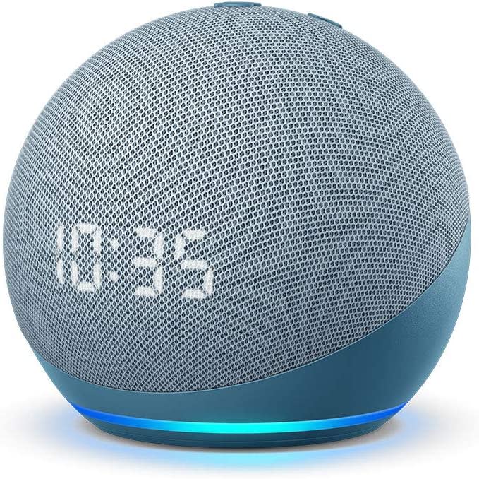 Echo Dot (4th Gen) | Smart speaker with clock and Alexa. Image via Amazon.
